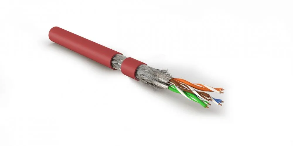 Витая пара S/FTP кат 7 4 пары AWG26 patch IN LSZH нг(А)-HF красный 500м