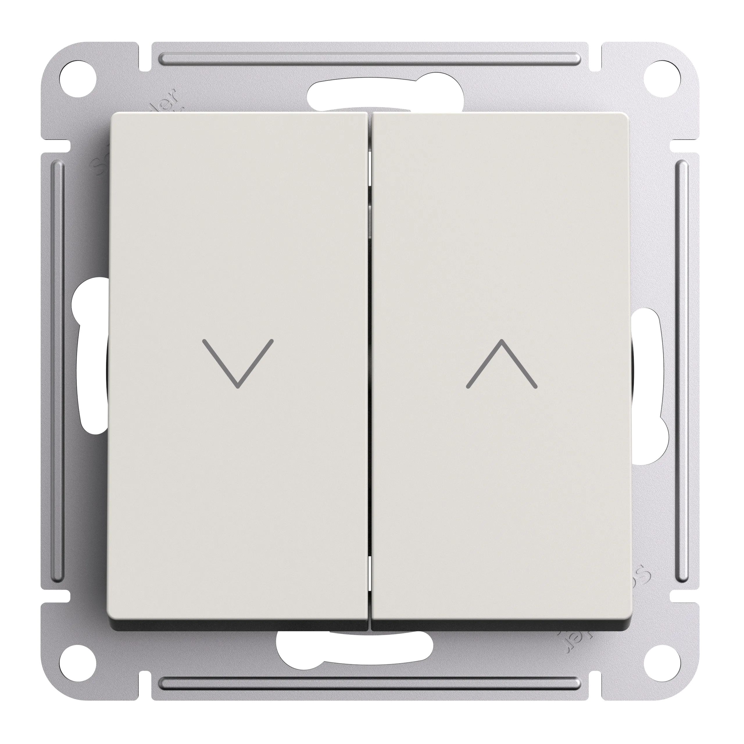 ATLASDESIGN 2-клавишный ВЫКЛЮЧАТЕЛЬ ЖАЛЮЗИ, 10А, мех., БЕЖЕВЫЙ SE (Потенциал) ATN000219