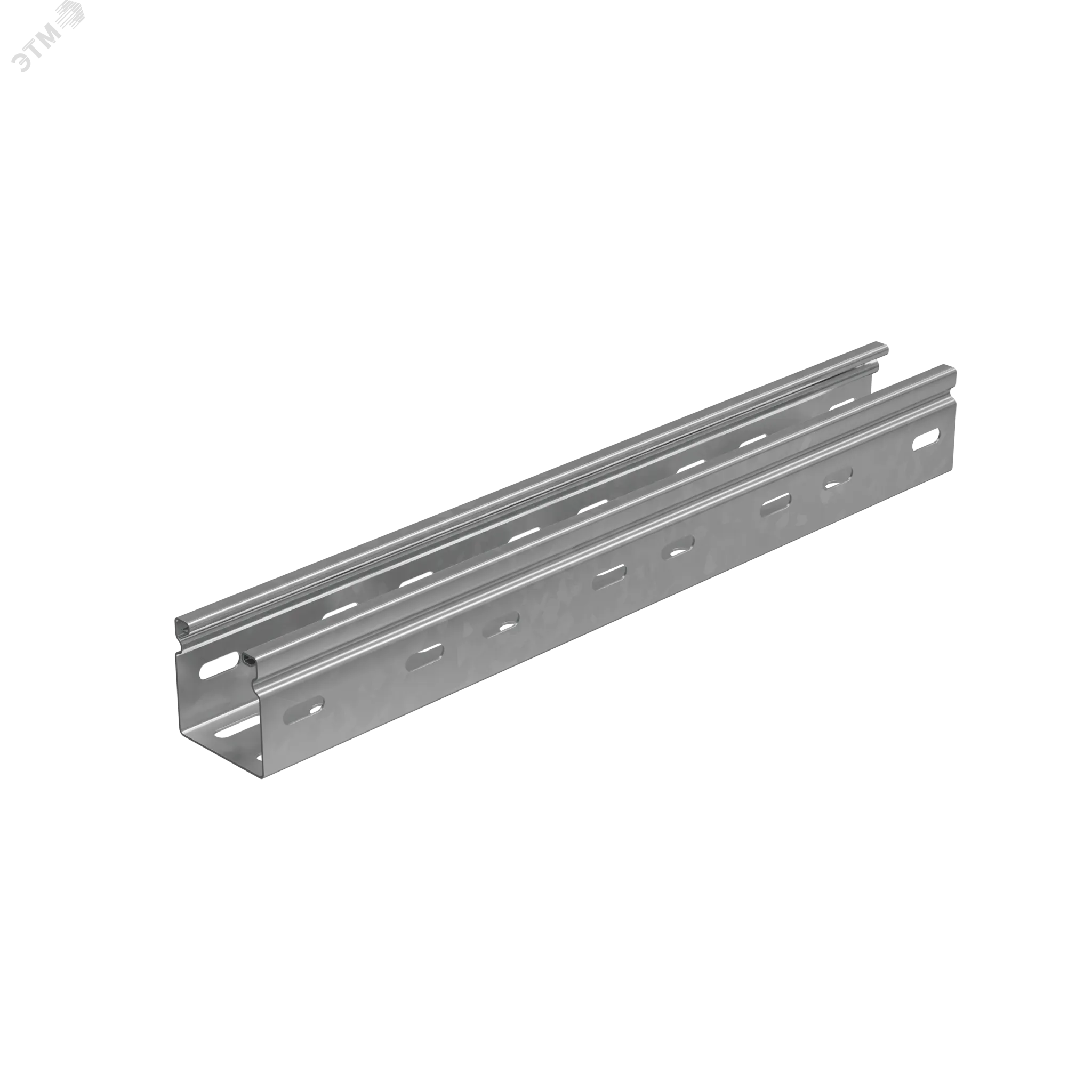 Лоток перф. 50х50х0,8 l3000 мм стандарт плюс КМ-ПРОФИЛЬ LPEPLUS50-50-0.8-3000