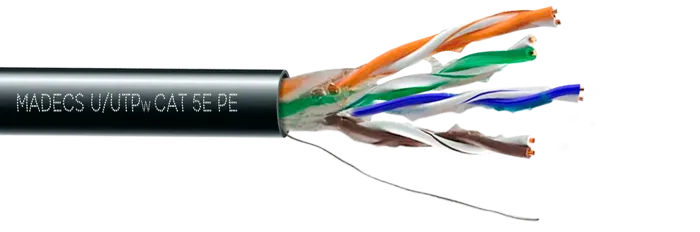 Витая пара U/UTPw 4PR 24AWG Cat.5e OUTDOOR Наружная неэкранированная с гидрофобным з(DCM Test Report)