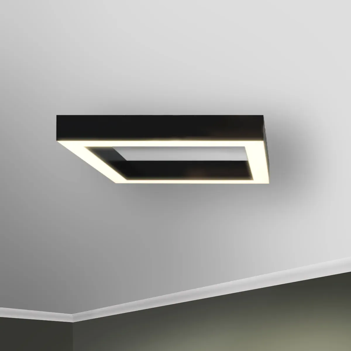 Светильник светодиодный RVE-LBX-HOLE-BOX-500-N (Квадрат с отв. 500х500х100мм S80мм 44Вт Накладной 4000К Белый) RVElektro RVE00001336