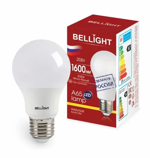 Лампа светодиодная led 20вт е27 220 3000к 1600лм bellight BELLIGHT 88297796