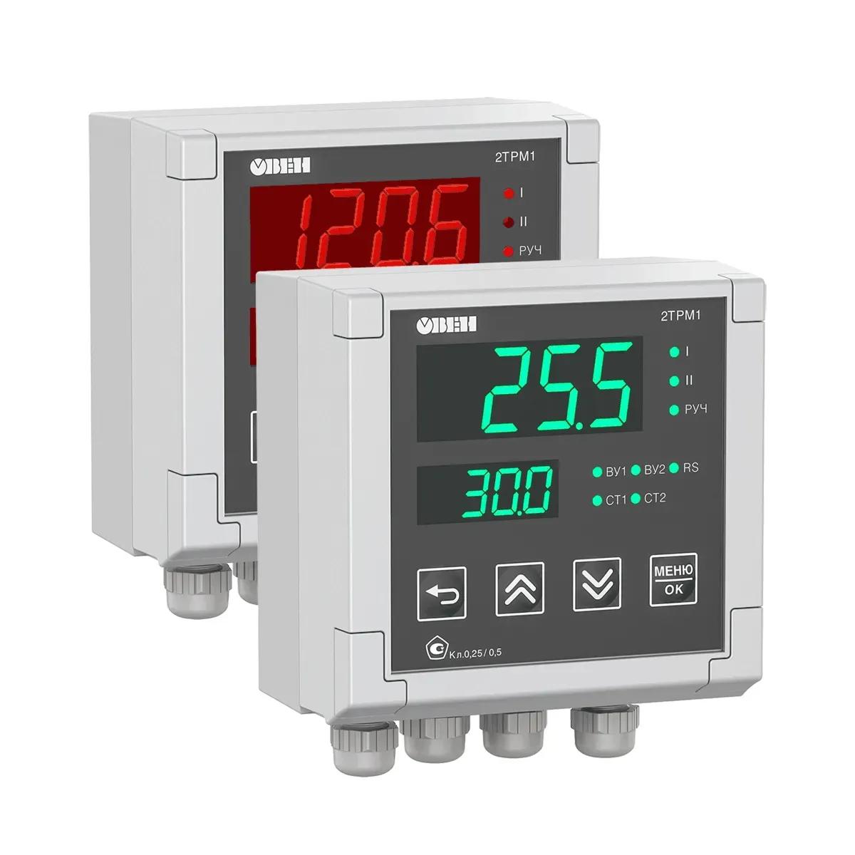 Обновленный погодозависимый двухканальный регулятор с RS-485 2ТРМ1 Электро Трейд 2TRM1-001