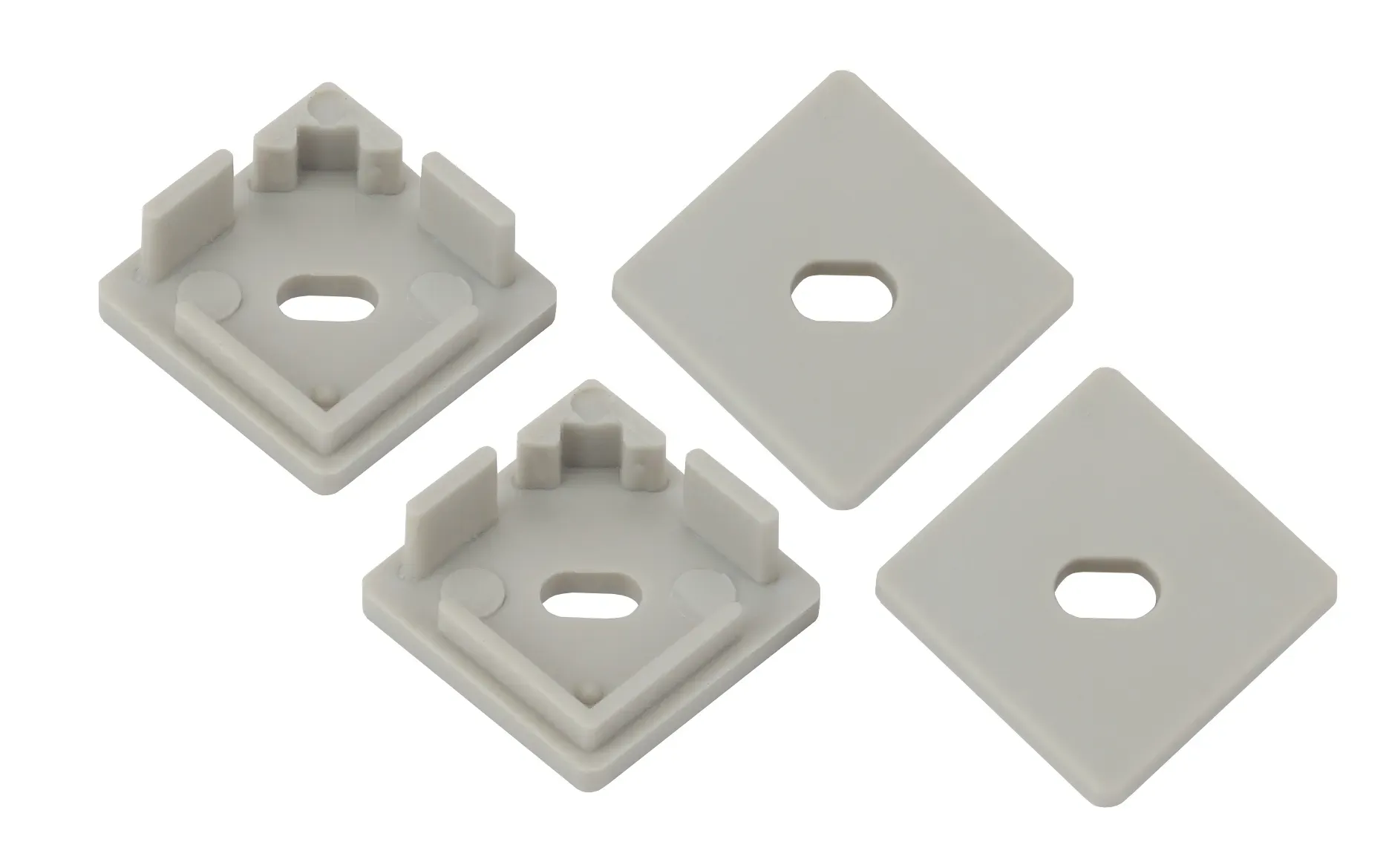 Набор заглушек для профиля CAB280, 4 сквозные квадратные (500/24000) ЭРА Б0039454