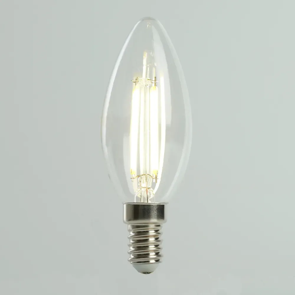 Лампа светодиодная LED 6вт Е14 теплый свеча FILAMENT Feron.PRO