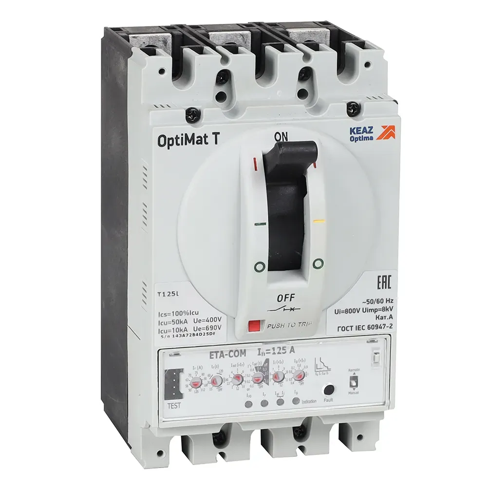 Выключатель автоматический для защиты двигателя optimat t160l etn-m 160a 3p КЭАЗ 355870