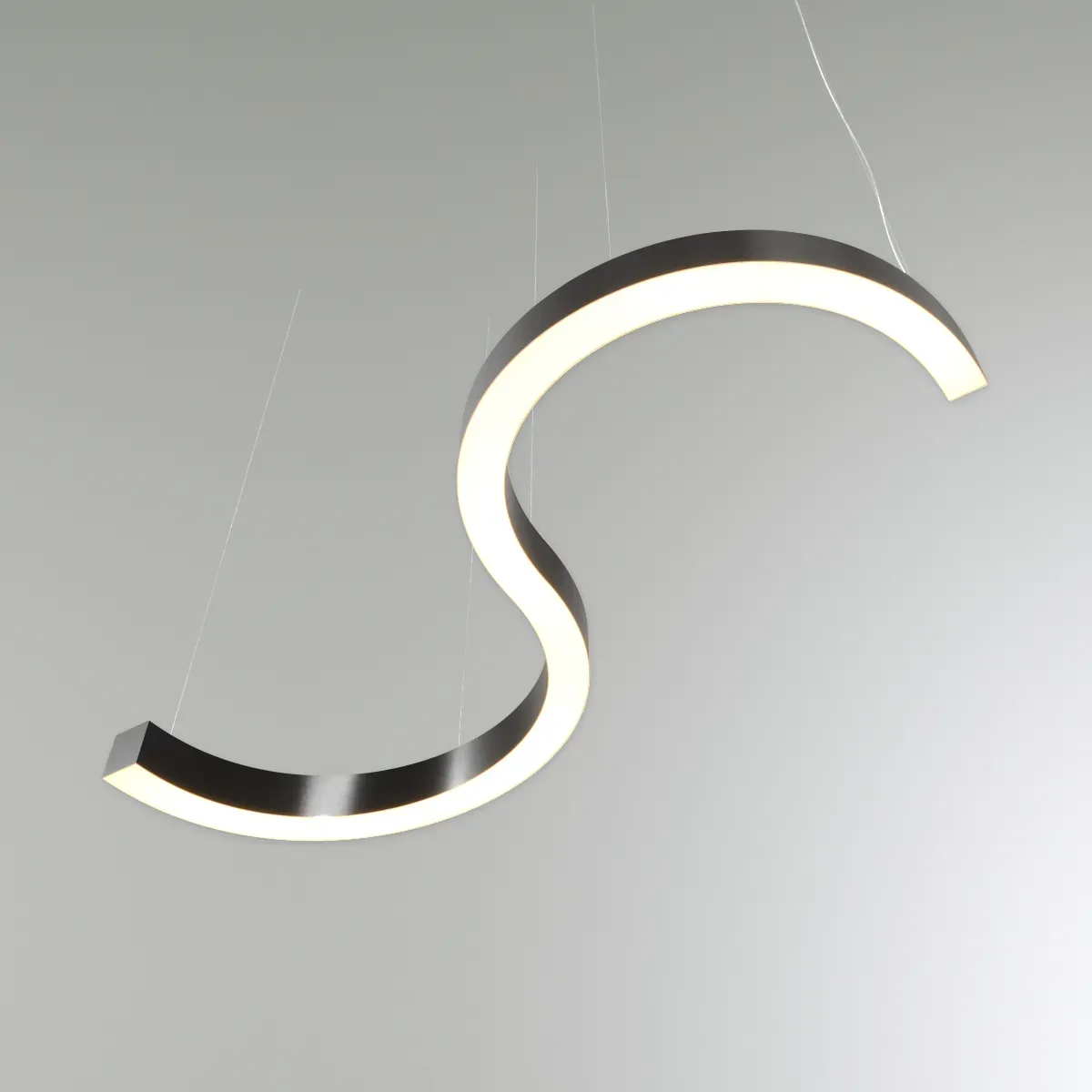 Светильник светодиодный RVE-LBX-SYMBOL-S-1000-P (Символ S 1000х540х100мм 36Вт Подвесной 4000К Белый) RVElektro RVE00000755