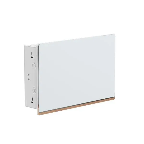 Корпус artshell elegance встраиваемый силовой 22 модуля белое стекло ekf EKF ARTSHELL-E-22P-CW