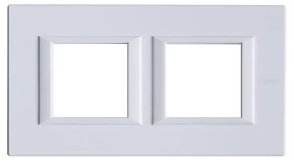 Axolute Накладки декоративные прямоугольные горизонтальные White/белый на 2+2 модуля LEGRAND HA4802M2HHD