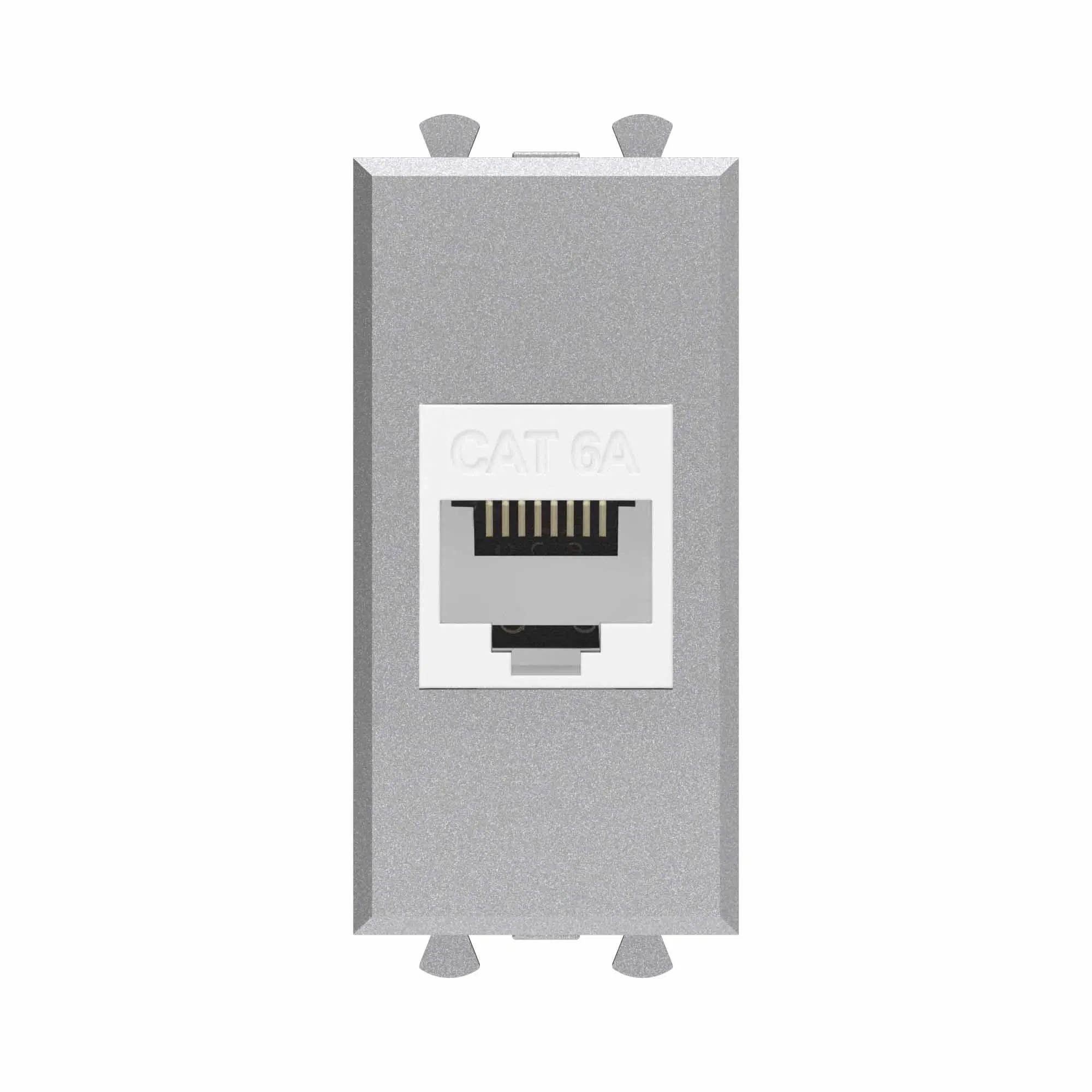 Avanti Компьютерная розетка RJ-45 без шторки модульная, кат.6А,  Закаленная сталь, 1 модуль DKC 4404671