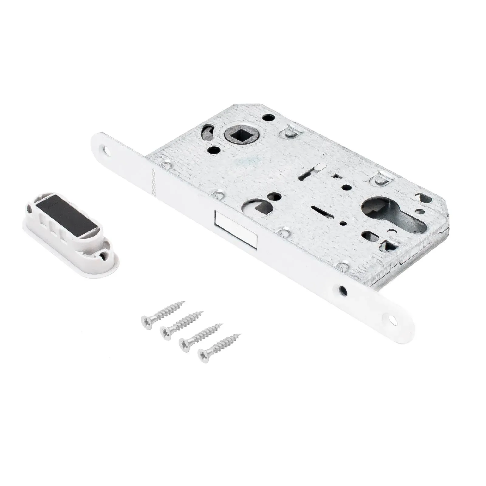 Замок врезной Аллюр АРТ ML 85-50 W белый ХЕДЕР без ц/м МАГНИТНЫЙ ПТК 14127