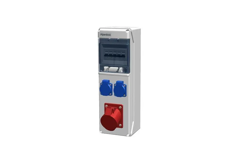 Устройство распределительное 00 настенное пластик IP44 40A корпус 436х137х142 серый AlpenBox 00-00024732