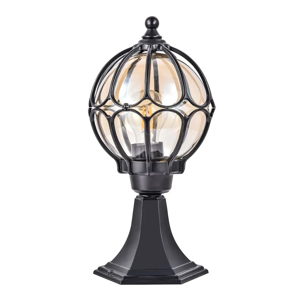 Светильник НТУ-60w на постамент Е27 IP44 черный FERON 06341