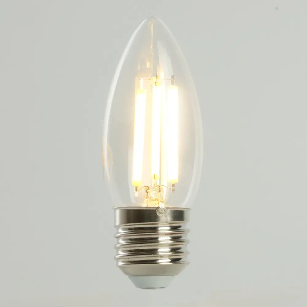 Лампа светодиодная LED 8вт Е27 теплый свеча FILAMENT Feron.PRO