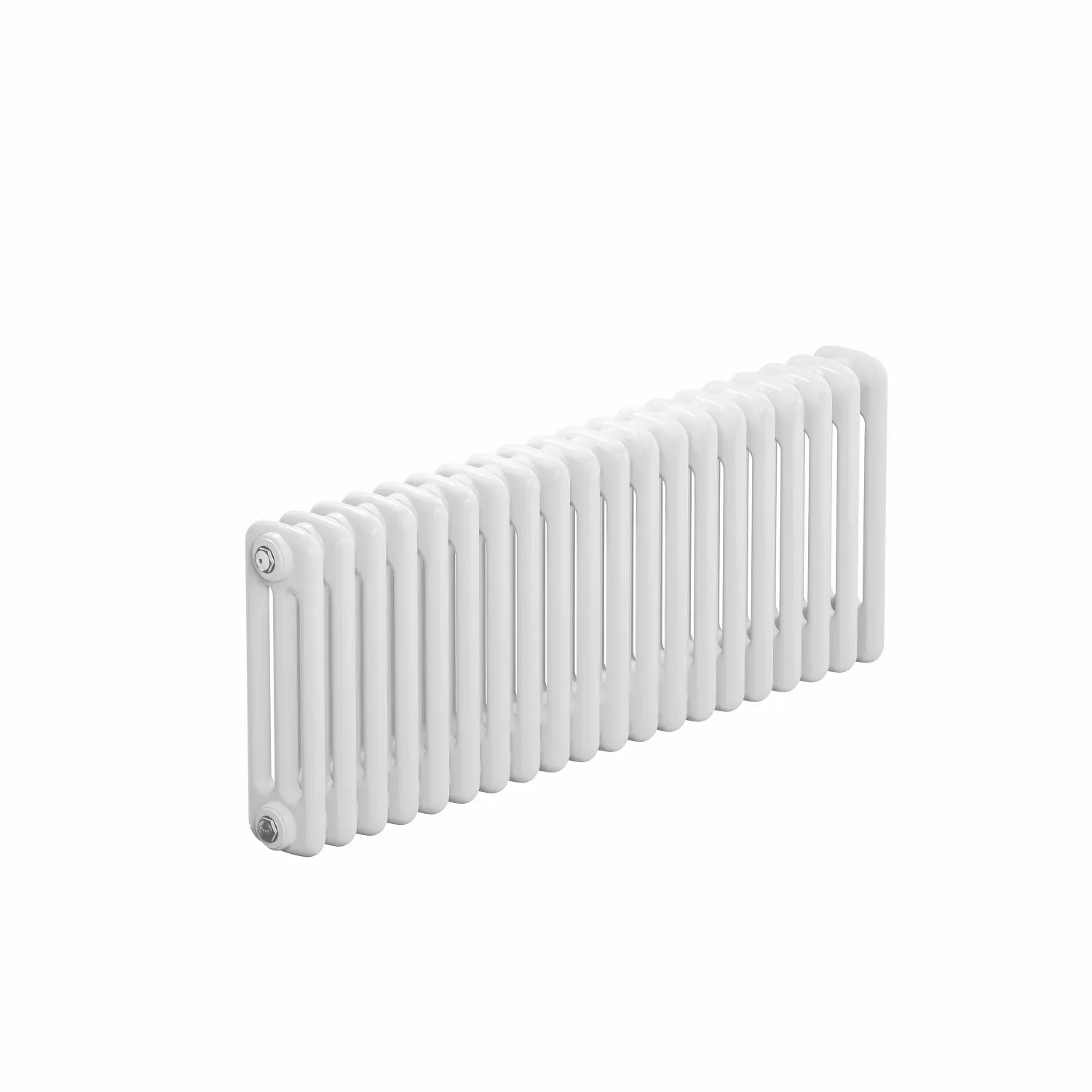 Радиатор трубчатый настенный трехрядный 365/107/23 нижнее сдвоенное подключение с клапаном Rifar RG009284L8GS37