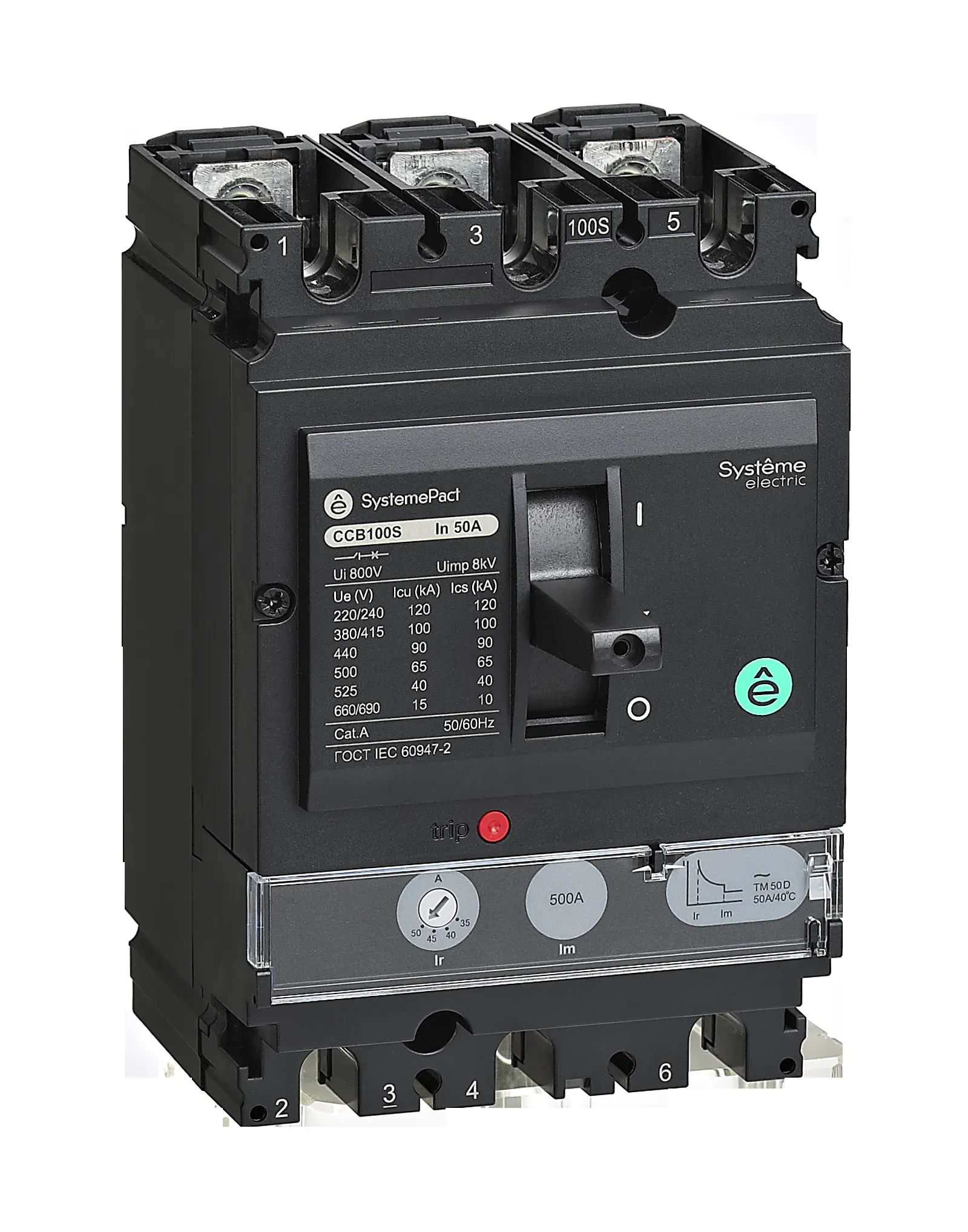 Выключатель автоматический в литом корпусе SYSTEMEPACT CCB100 150KA 3P3D TMD25 рычаг SE (Systeme) SPC100L025L3DF