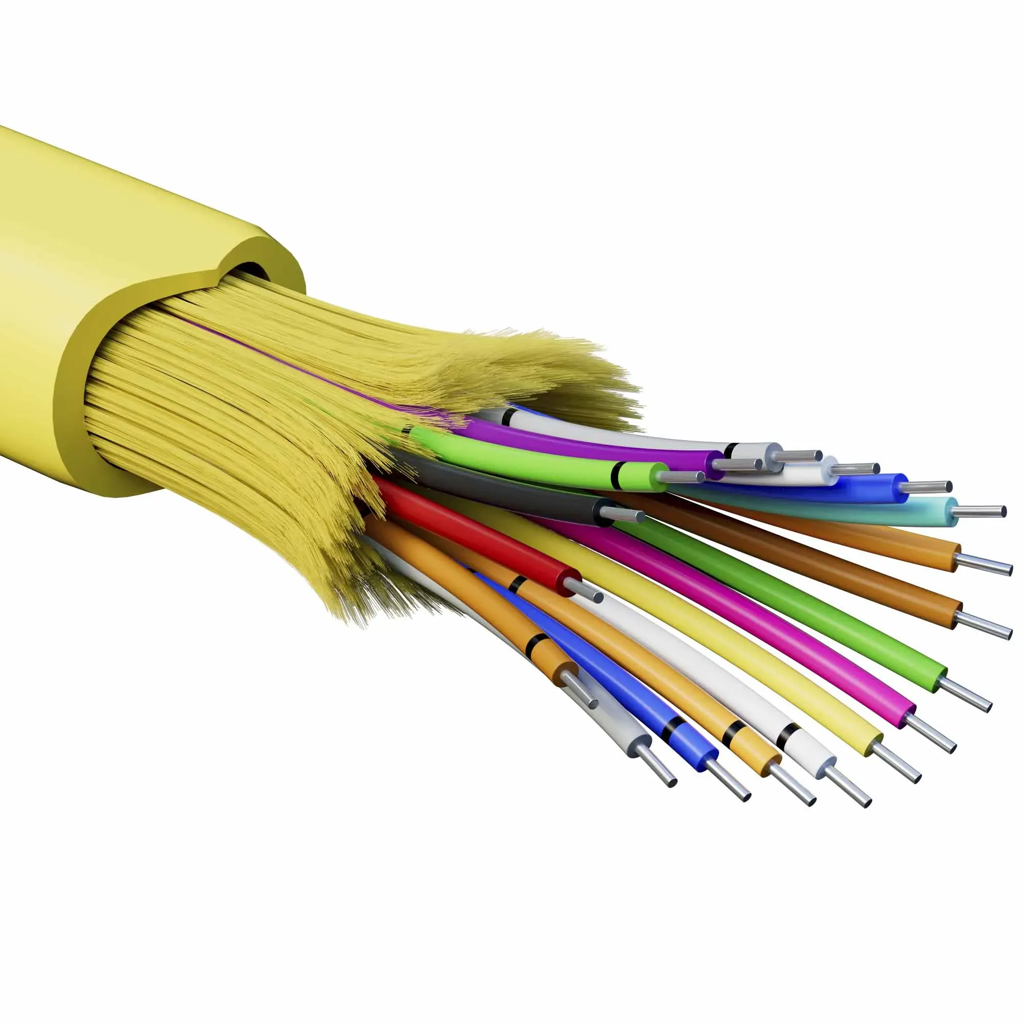 Кабель волоконно-оптический, распределительный, арамидные упрочняющие нити, для внутренней прокладки, нг(А)-HF, 18 ОВ, категорияOS4 (G.652.D) плотный буфер, 0,4 кН, барабан 2000 м