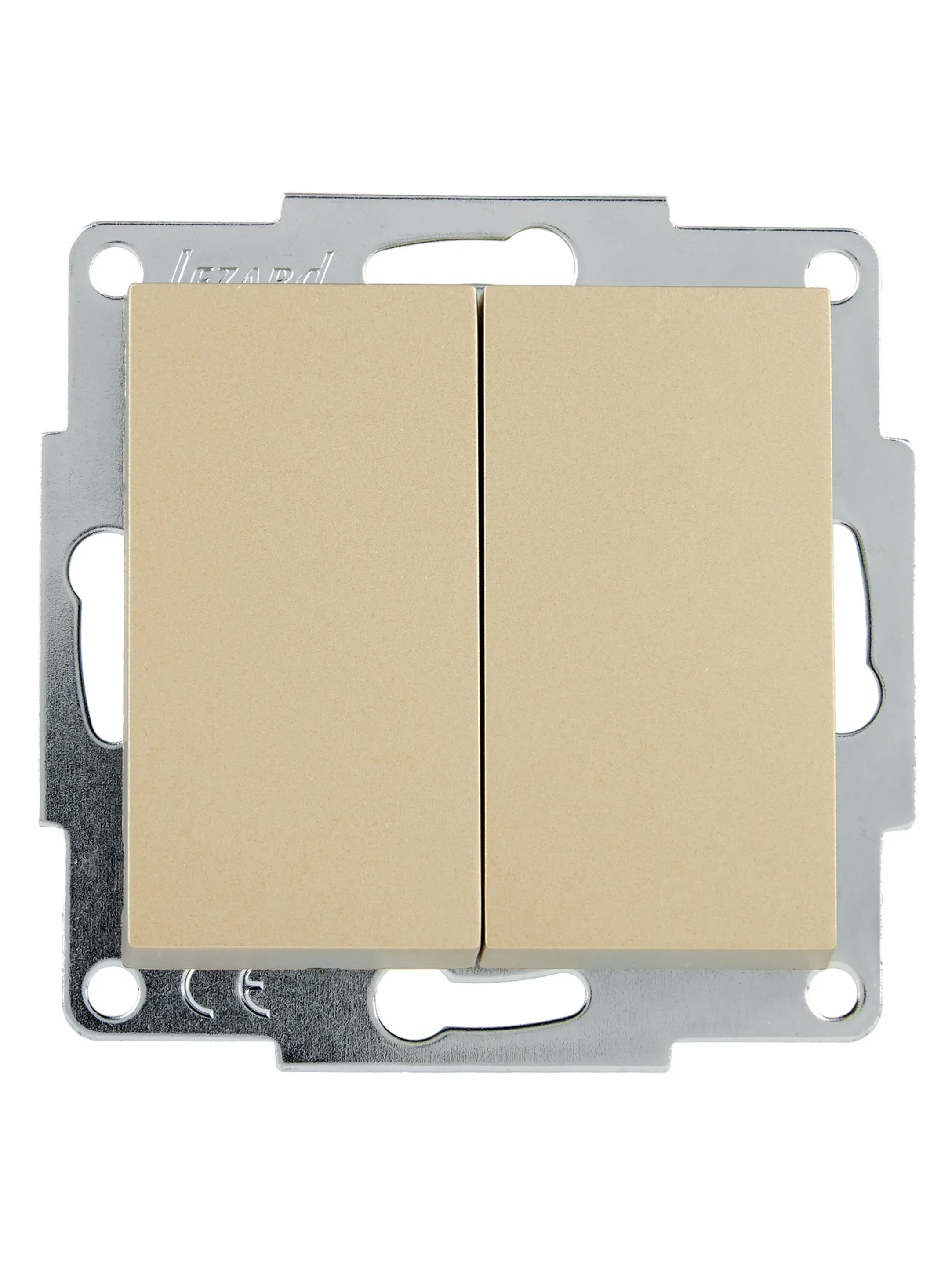 VESNA Выключатель двойной золото Lezard 742-3688-101