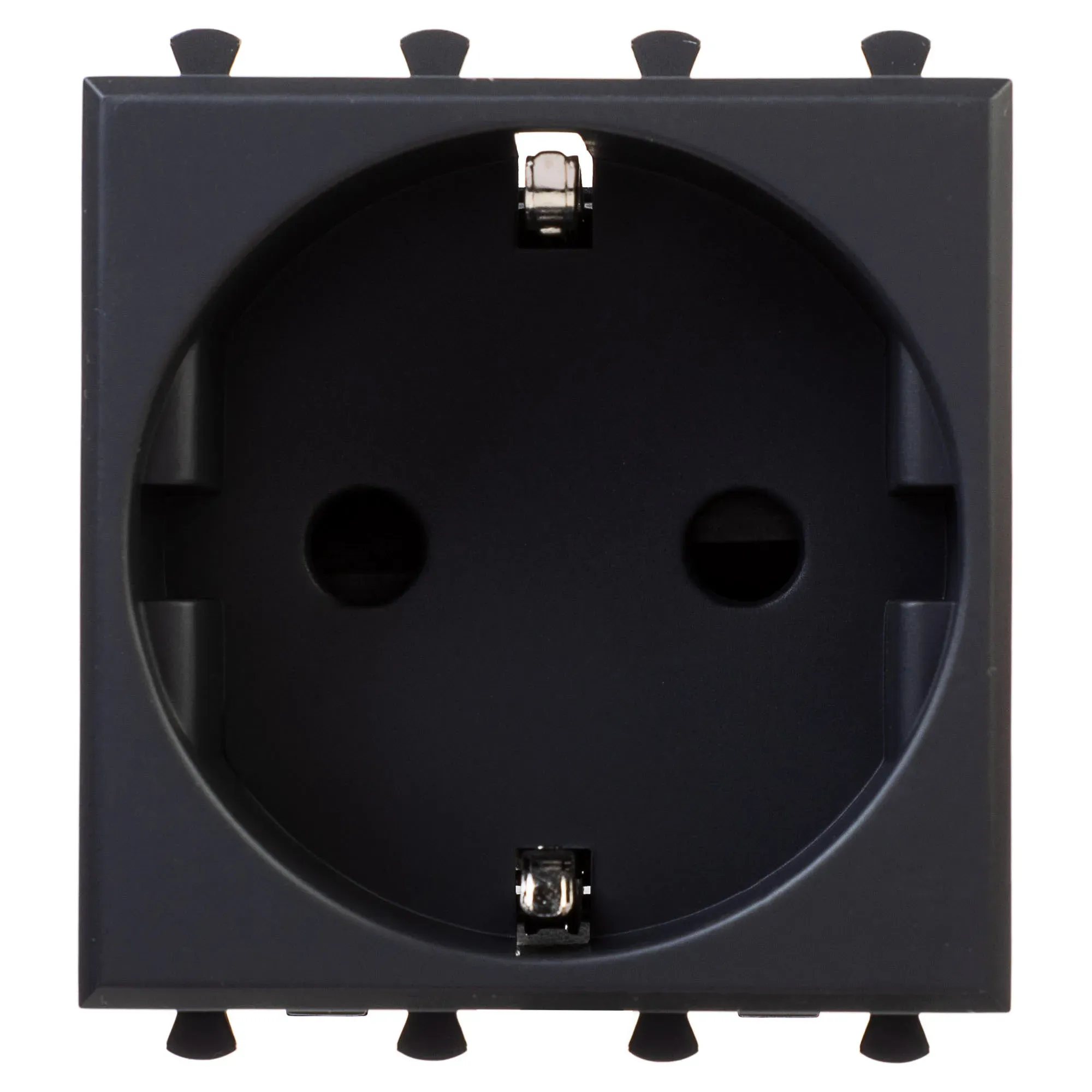 Avanti Розетка модульная, 2P+E, с з/ш, , Черный матовый, 2 модуля DKC 4412002