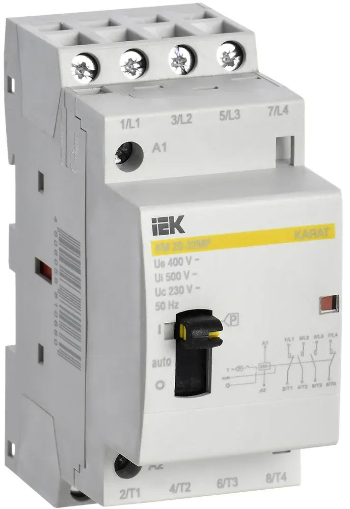 Контактор модульный с ручным упр. КМ20-22МР AC KARAT IEK MKK12-20-22