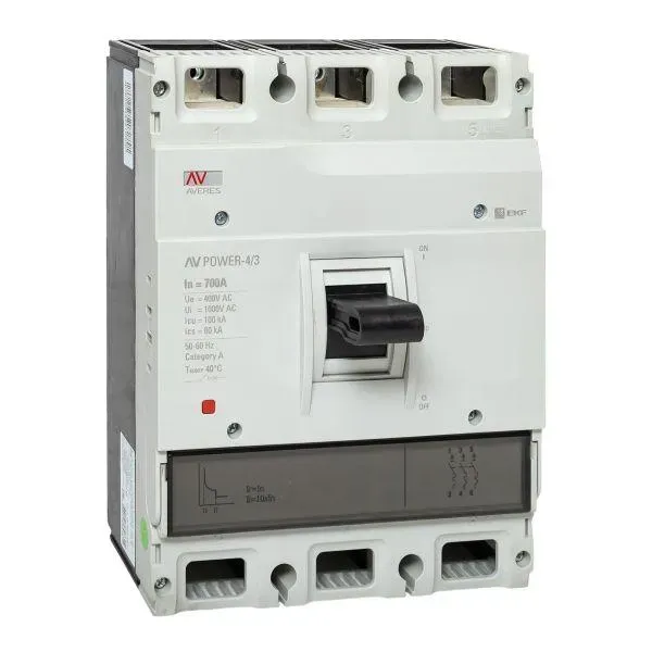 Автоматический выключатель av power-4/3 700а 100ka tr averes EKF MCCB-43-700H-TR-AV