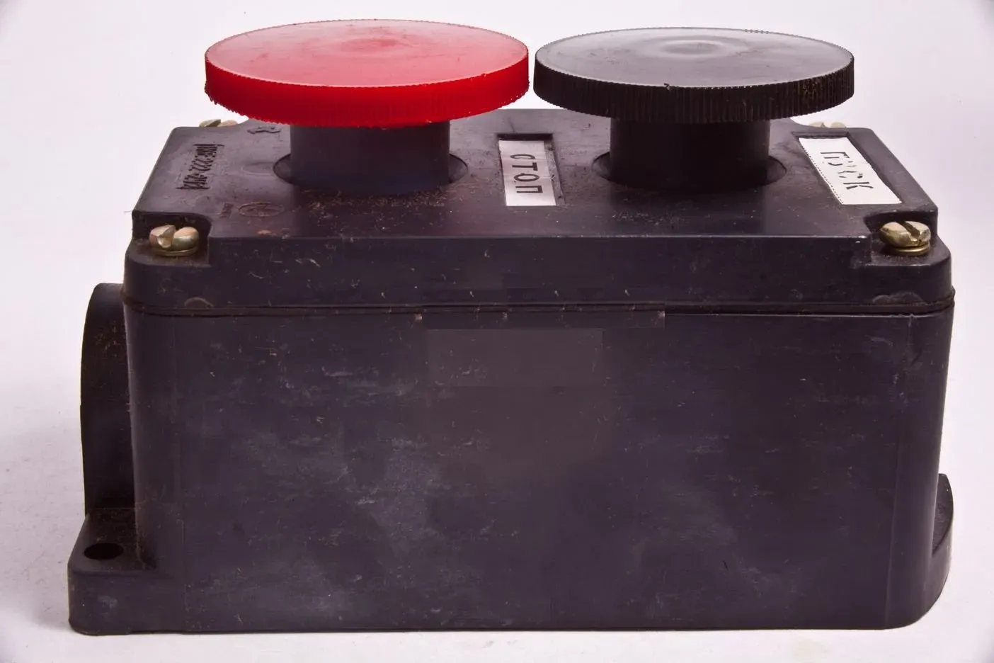 Пост кнопочный ПКЕ 222/2 черный гриб + красный гриб Инженерсервис 9532790