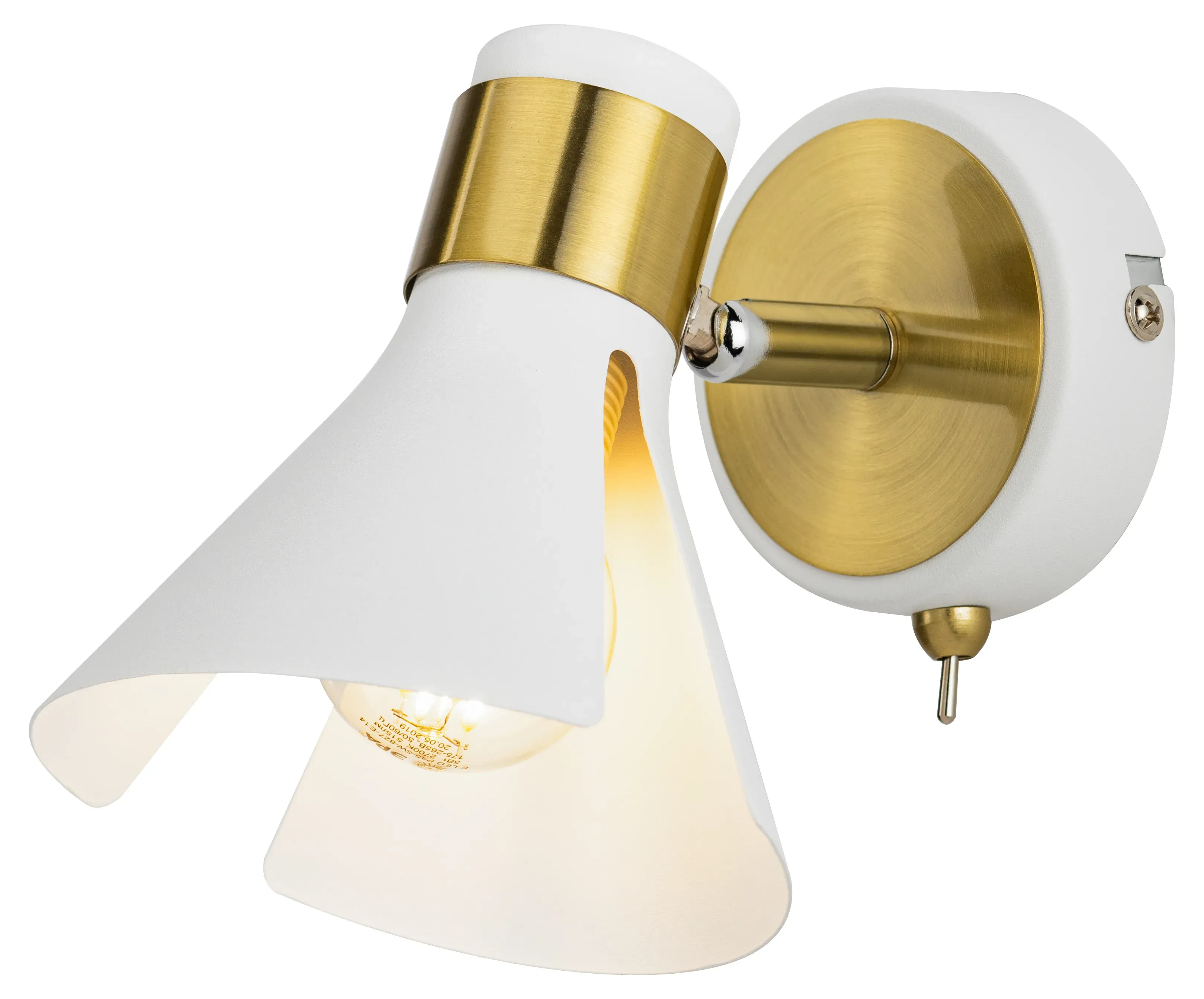 Светильник настенно-потолочный спот Maira 7054-701 1 х Е14 40 Вт поворотный с выключателем Rivoli Б0054696