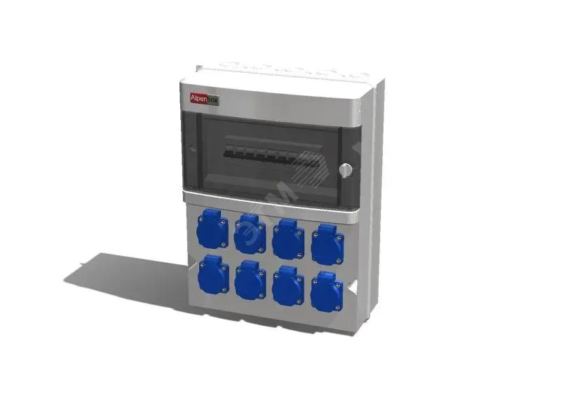 Устройство распределительное 00, 8хSHUKO16А250В с защитой, 310x436x148, настенное, пластик, IP54 AlpenBox 00-00016925