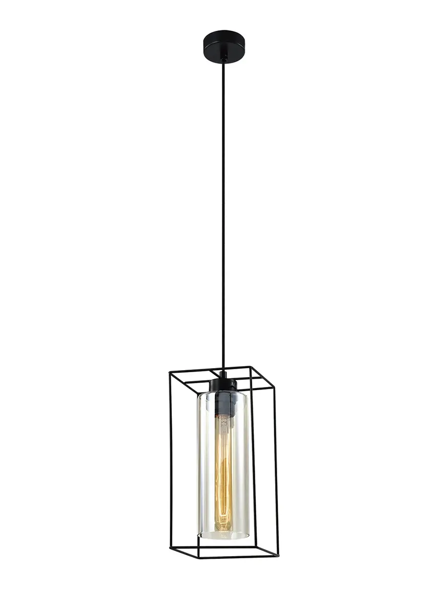 Светильник подвесной (подвес) Luna 5148-201 1 х Е27 40 Вт черный лофт - кантри потолочный Rivoli Б0054978