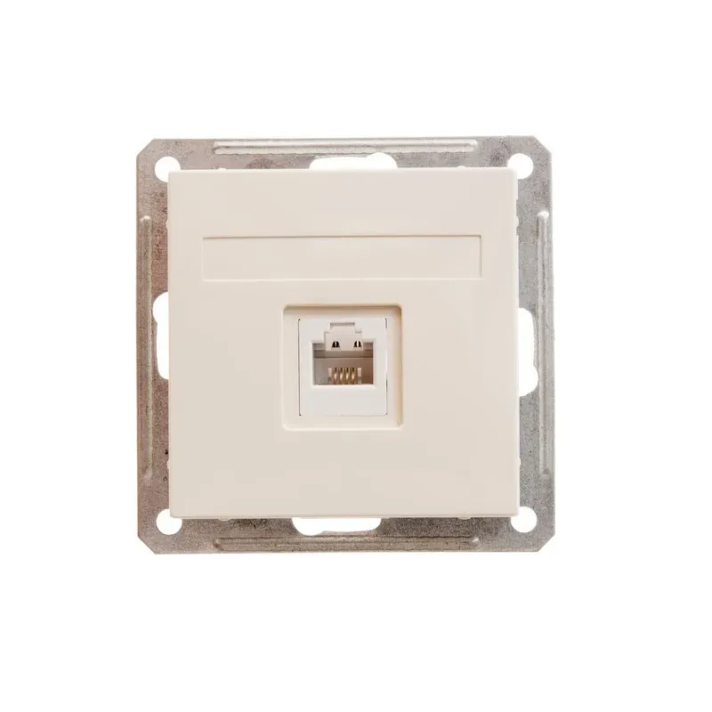 W59 Розетка телефонная скрытая в рамку бежевая SE (Потенциал) RSI-152T-2-86