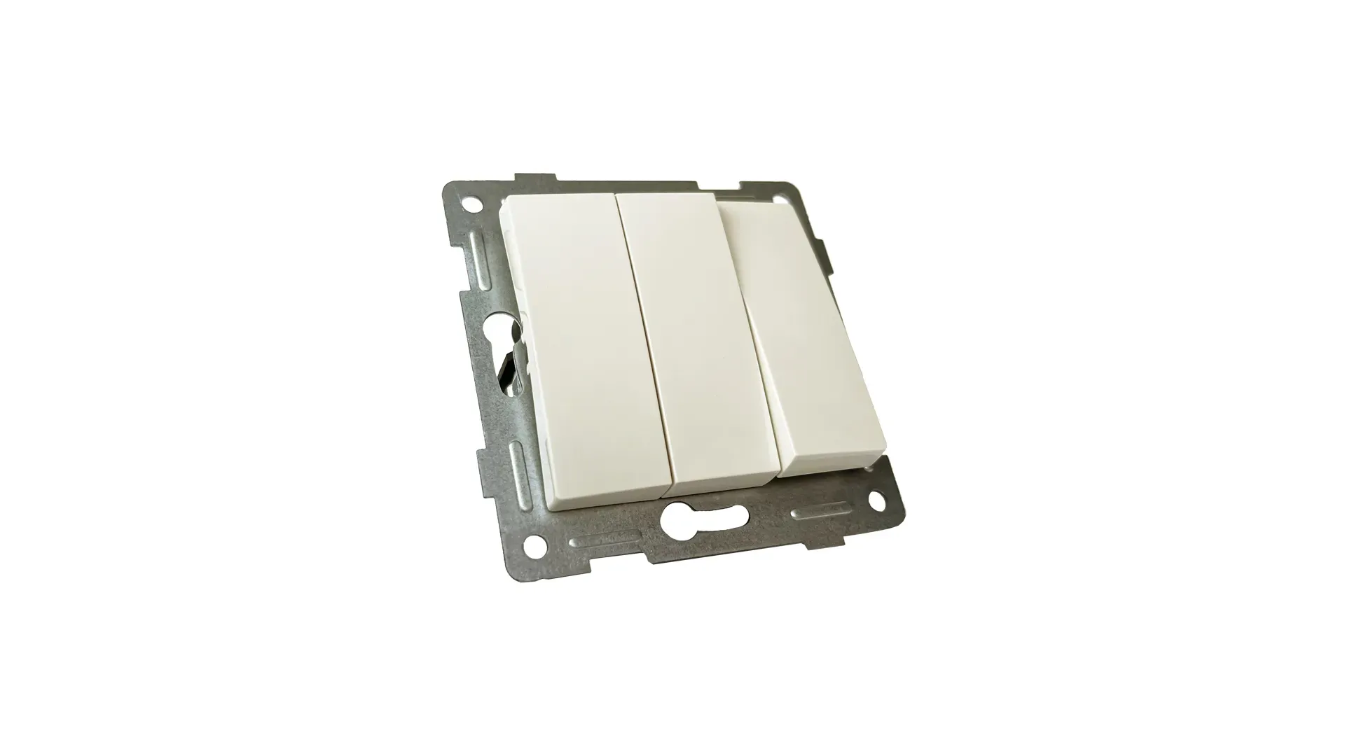 GUSI Bravo МЕХАНИЗМ Выключателя трехклавишного, скрытая установка, 10А, 250В. Цвет: бежевый GUSI Electric С10В3-003