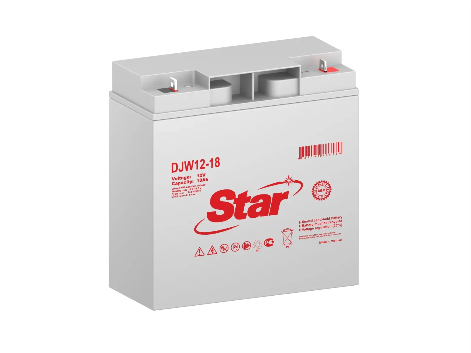 Аккумуляторная батарея DJW 12В 18Ач STAR NP STAR DJW12-18 STAR NP