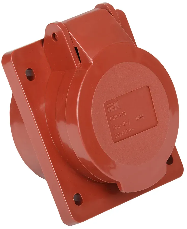 Розетка 415 скрытая с заземлением 3р+ре+n 16а 380в ip44 IEK PSR42-016-5