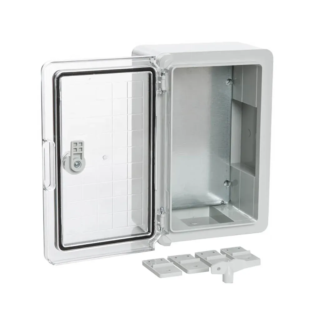 Корпус пластиковый с монтажной панелью щмп ip65 прозрачная дверь 300х200х130 ПРОМРУКАВ PR08.26489