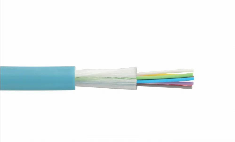 Кабель ВО распред. универс. 8х50/125 OM3 нг(А)-HF плотный буфер бирюзовый