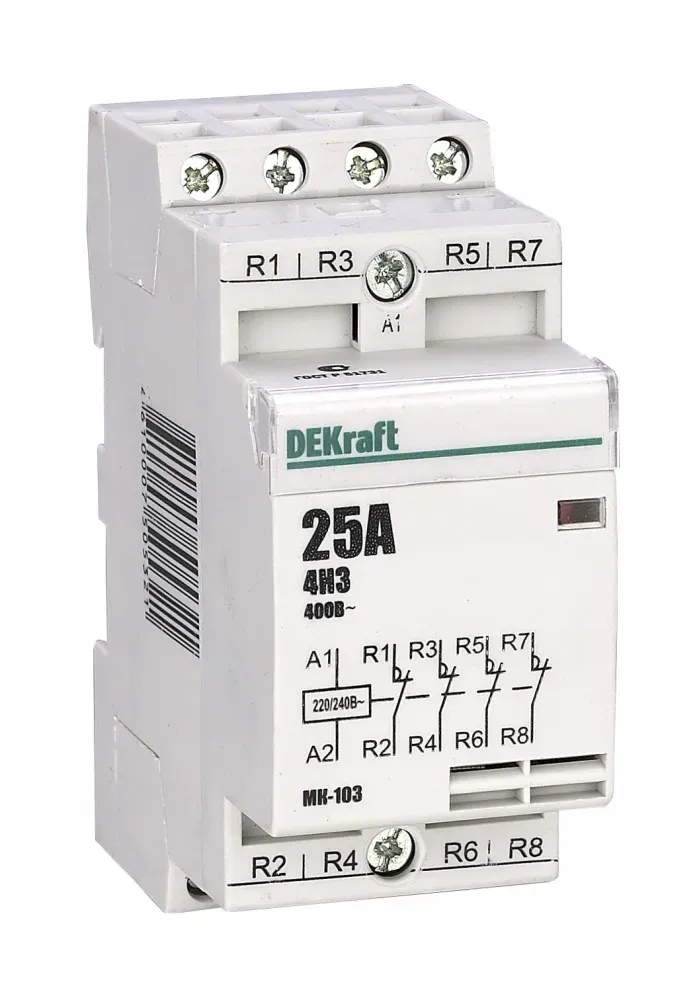 Контактор модульный 4НЗ 16А 230В МК-103 SE (Dekraft) 18056DEK