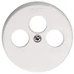 Ecoplast Накладка для розетки TV+FM+SAT, 3 отверстия , бел., LK Vintage Экопласт 885404-1