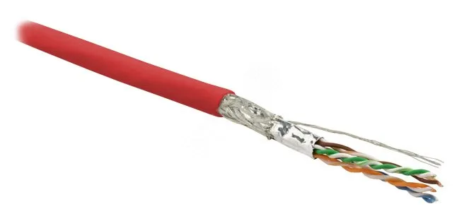 Витая пара SF/UTP кат 6 4 пары AWG26 patch IN LSZH нг(А)-HF красный 500м