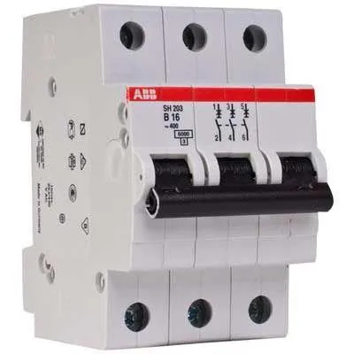 Выключатель автоматический трехполюсный 50а с sh203 6.0ка ABB 2CDS213001R0504