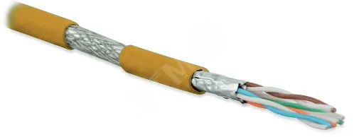 Витая пара S/FTP кат 6a 4 пары AWG23 solid IN LSZH нг(А)-HF оранжевый 500м