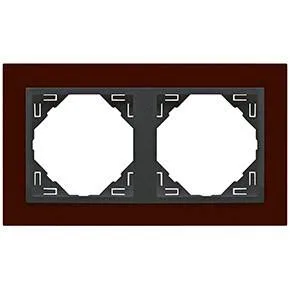 Efapel 90920 TBS Двойная рамка, темно красный/серый Efapel 90920 TBS