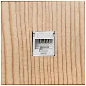 Ecoplast Накладка с суппортом розетки компьютерной и телефонной на 1 вход (сосна) БЕЗ разъема LK60 Экопласт 866125-0