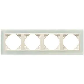 Efapel 90940 TCP 4-х местная рамка, стекло/жемчуг Efapel 90940 TCP