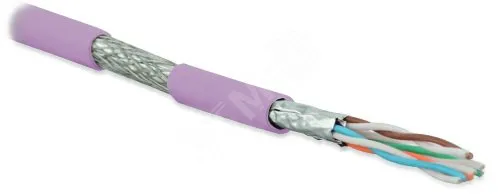 Витая пара S/FTP кат 6a 4 пары AWG23 solid IN LSZH нг(А)-HF розовый 500м