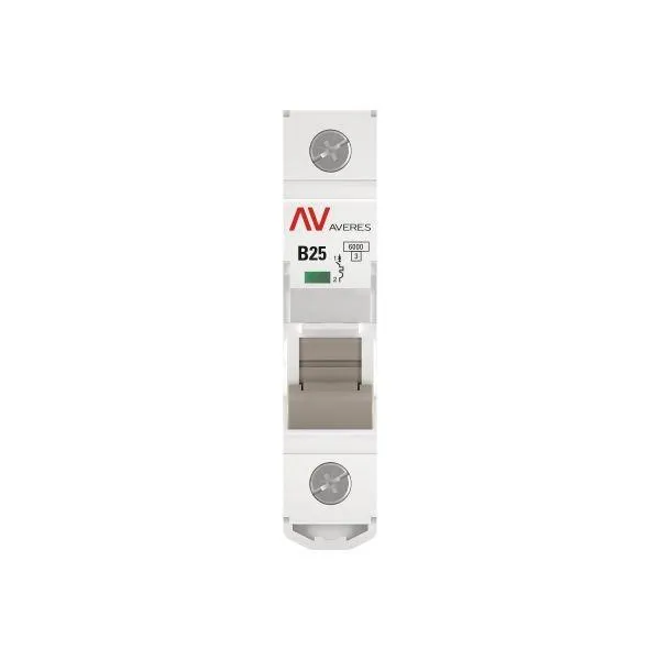 Выключатель автоматический av-6 1p 25a (b) 6ка averes EKF MCB6-1-25B-AV
