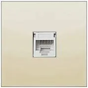 Ecoplast Накладка с суппортом розетки компьютерной и телефонной на 1 вход (бежевый) БЕЗ разъема LK60 Экопласт 866101-0