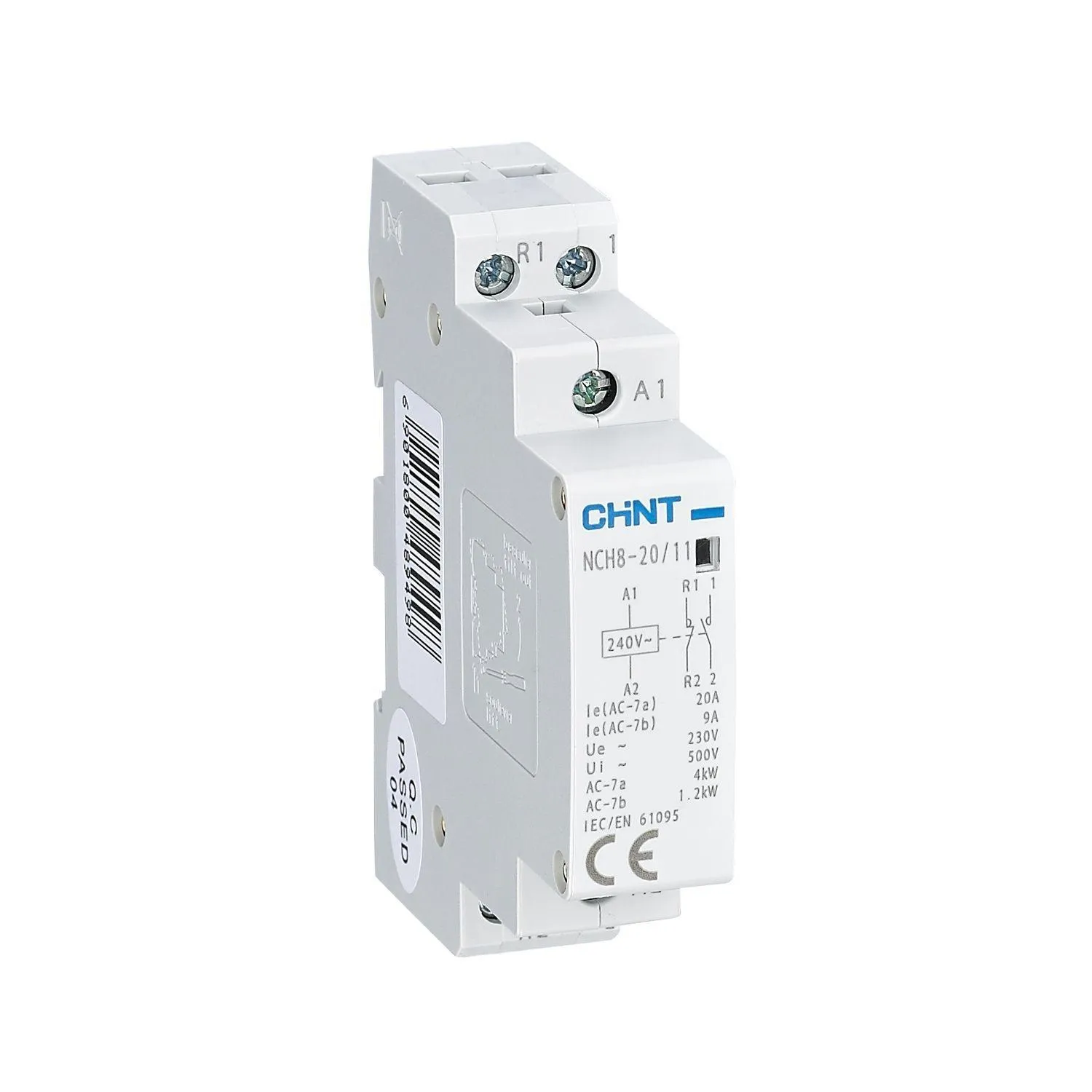 Контактор модульный nch8-20/11 20а 1нз+1но ac220/230в, 50гц (r) CHINT 256052