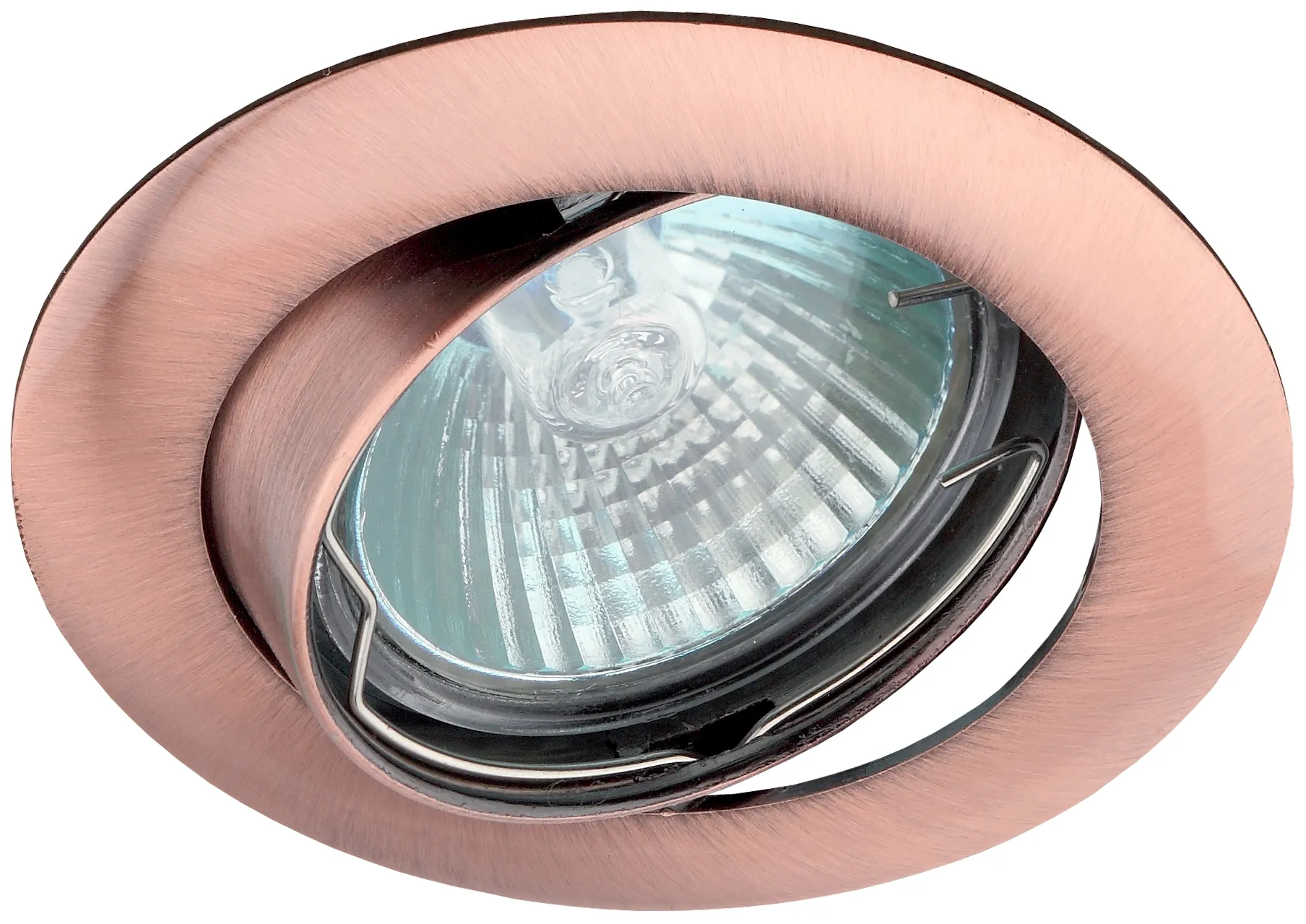 Светильник литой простой пов. MR16,12V/220V, 50W медь (100/1400) ЭРА C0043345