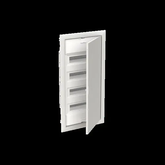 Щит распределительный встраиваемый щрв-п-48 пластиковый uk600 с дверью и самозажимными клеммами n/pe (uk648n3) ABB 2CPX031372R9999