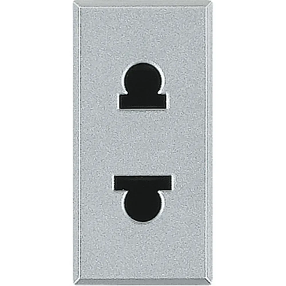 Axolute Розетка 2К 16А со шторками евро-американский стандарт алюминий LEGRAND HC4125